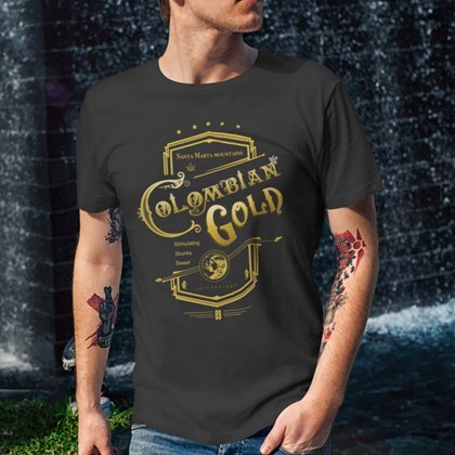 Camiseta Colombian Gold Algodão Hempstee Preto Cor:Preto;Tamanho:P