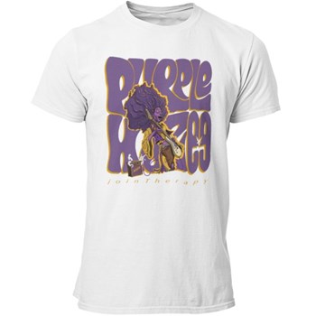 Camiseta Purple Haze Jimma Hendrix Algodão Hempstee Branco