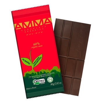 Chocolate Orgânico 60% Cacau - Tablete 80g